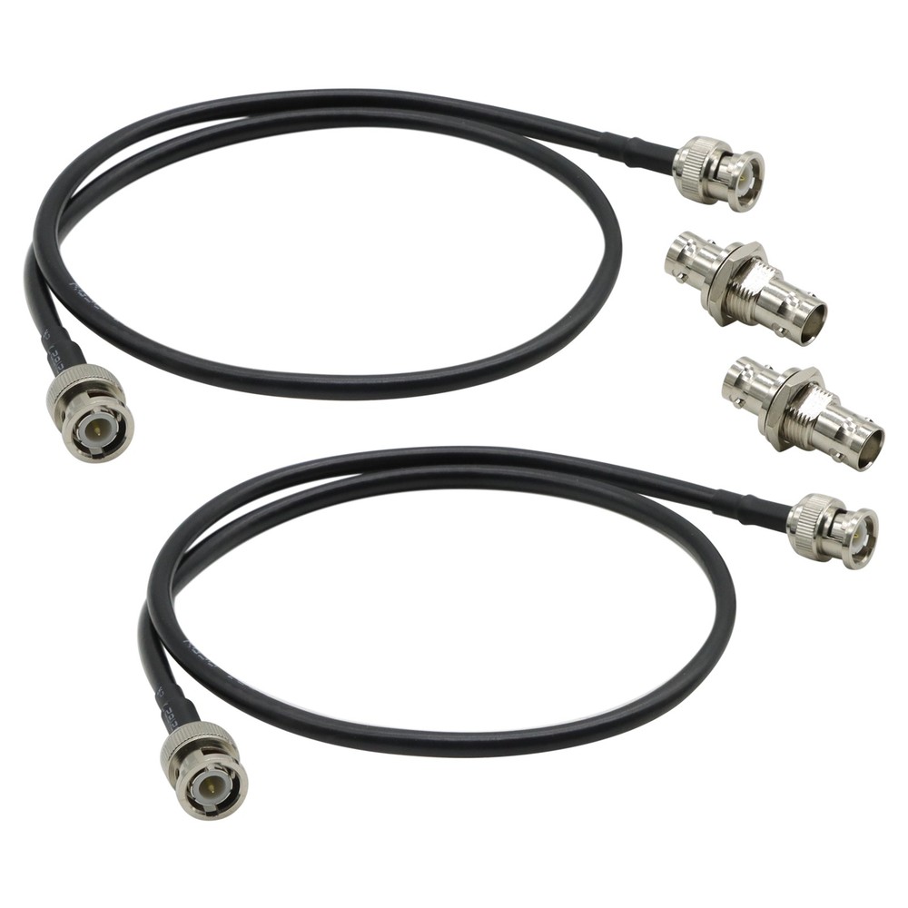 2 Kit Front Mount Antenna BNC Connect Cables for Shure/Sennheiser/Audio Technica
