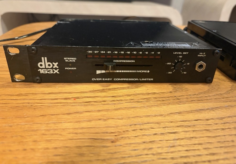 Pair of DBX 163X Over Easy Compressor/Limiters