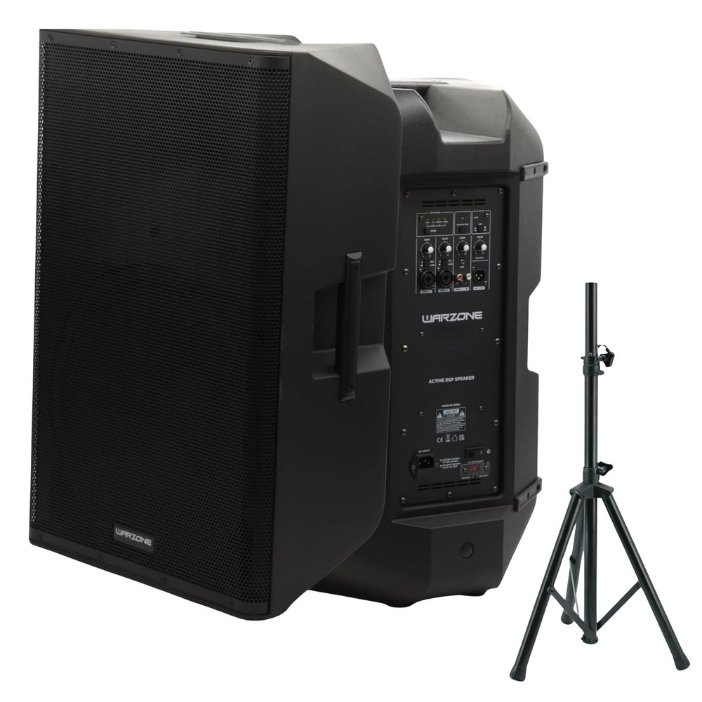 Warzone WPTS12 2200W Speaker + 1 Adjustable PA Speaker Stand Bundle