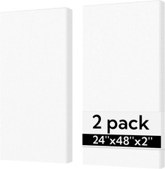 Sound Absorbing Acoustic Wall Panels 2 Pack, 2“ 24“X48“ Fiberglass Sound Damp