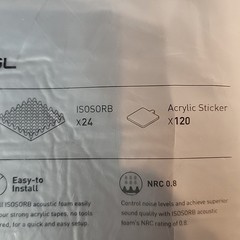 Isosorb Acoustic Panel Studio Sound Blocking 24 Pack 12″X12″X2″ (10 available)