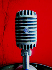 Vintage 1956 Shure 55S dynamic cardioid microphone w S-36 stand Elvis prop