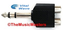 (4) 1/4 inch TRRS Male Plug to Dual RCA Jacks (F) Audio Cable Cord Adapter VWLTW