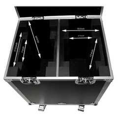 Flight Case w/ Wheels For (2) American DJ Inno Beam LED Moving Head Lights