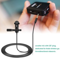 2-Pack Omnidirectional Lavalier Microphones for DJI & Rode Wireless Systems