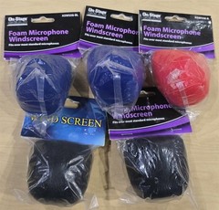 5 NEW On-Stage Gear Foam Microphone Covers Windscreens ASWS58-BL Fits Most