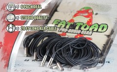 FAT TOAD Microphone Cords 20FT – 6 PACK XLR Cable Wire Female Male Recording PA