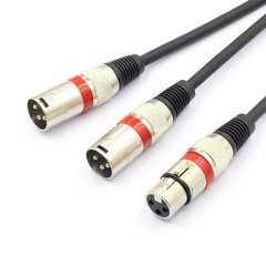 SiYear XLR Splitter Cable – Female to XLRF-2XLRM-2PCS, XLRF-2XLRM（2PACK)