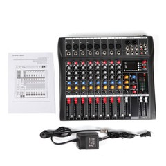 New 8 Channel Mixer Stage performance small portable phantom power Bluetooth ABS