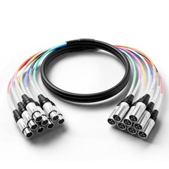 PRORECK 10ft 8-Ch XLR Snake Cable Pro Audio Stage Studio Live Multicore-