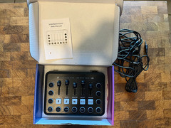 Live Sound Card and Audio w/ XLR Microphone Interface RGB PC Mixer for Streaming