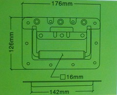 (2) Two Chrome Plated Spring-Loaded Recessed Handles For ATA Cases -Large