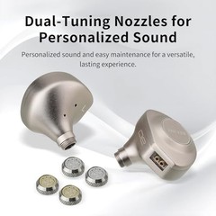 Delci AE Hi-Fi IEMs, 10mm DLC+PU Dynamic Drive in-Ear Monitors with 3.5mm