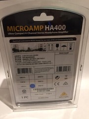 MICROAMP HA400 BEHRINGER ULTRA-COMPACT 4-CHANNEL STEREO HEADPHONE AMPLIFIER