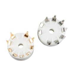 lanema 5pcs Ceramic 9 Pin B9A PCB Mount Tube Socket for 12AX7 12AT7 12AU7…