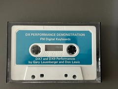 DX7 and DX9 PERFORMANCE DEMONSTRATION CASSETTE TAPE for FM DIGITAL KEYBOARDS