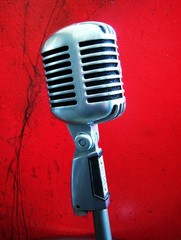 Vintage 1960s Shure 55S dynamic cardioid microphone w Atlas stand 55 DISPLAY # 2