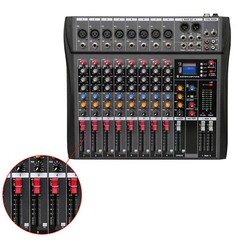 8 Channel Professional Digital Bluetooth Live Studio Audio Mixer Power Mixing