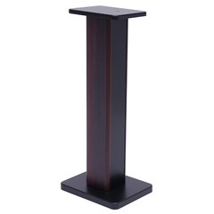 28″ 1 Pair Bookshelf Speaker Stands Surround Sound Home Theater Black Walnut PVC