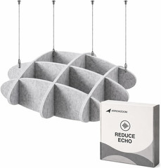 Soundproof Acoustic Ceiling Panels for Home Theater & Studio, 23″ X 23″, Gray