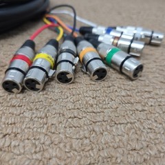 EBXYA 10ft 8 Channel XLR Snake Cables – 8 Colored XLR Male to Female Snake Cable