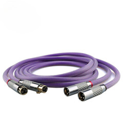 Pair 8N OCC Pure Copper Balanced XLR Cable Carbon Fiber Plug Interconnect Cord