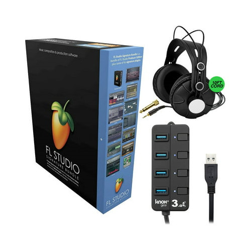 FL Studio 20 – Signature Edition (Boxed) Bundle with Headphones & USB 3.0 Hub