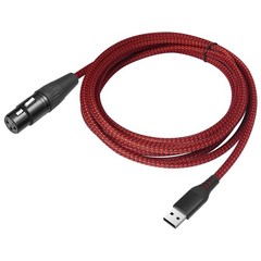 3.3FT XLR To USB Recording Cable Female To A Mic Link Converter Karaoke Cord