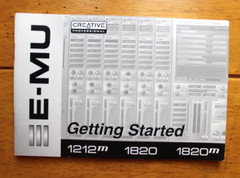 E-mu 1212m 1820 1820m GETTING STARTED MANUAL, INSTRUCTIONS, GUIDE BOOK