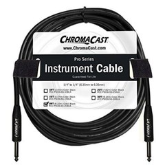 ChromaCast 20ft S/S Pro Series Black Instrument Cables | 2 PACK