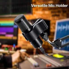 1Pcs Large Microphone Clip, Adjustable Mic Holder for Microphones with Outer Dia