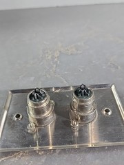 Switchcraft Gang XLR Wall Plate pre-loaded W/ 2 circular 3-Pin XLR male connect