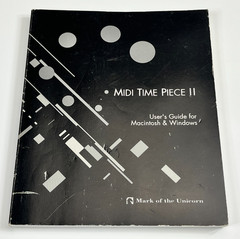 MOTU MIDI Time Piece II Manual User Guide Book Macintosh Windows Original