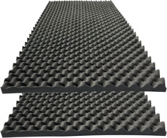 2 PCS Acoustic Panels,48“X24“X2“ Egg Crate Foam Soundproof Foam Wall Panels,H