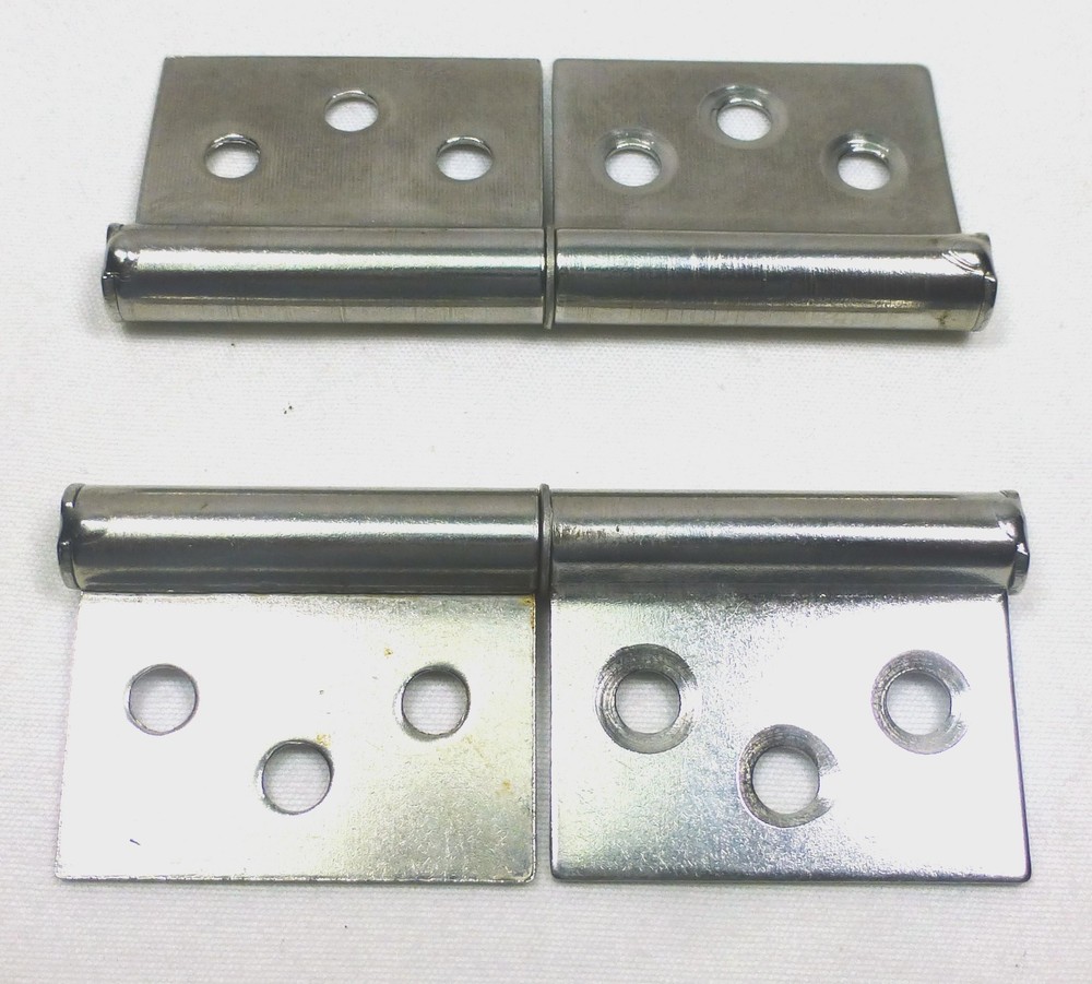 (2) Two Small Slip Off Hinges or Take Apart Hinges (Chromed)