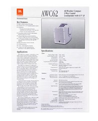 JBL AWC62-BK 6.5″ 120w Black Indoor/Outdoor 70V Surface Mount Commercial Speaker