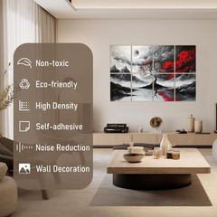 art Acoustic Panels Tiles Decorative Room Sound Proof Foam Absorbing Panels Nois