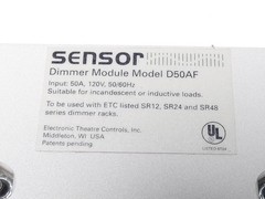 Sensor ETC D50AF Dimmer Module Electronic Theatre Controls 50A 120V