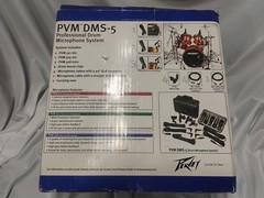 PRISTINE Peavey PVM DMS-5 Drum Microphone Kit 5pc Set w Case & Cables Tested