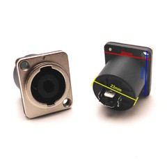 4pcs AFT 4 Pole Speakon Chassis Panel Mount Connector w/ Metal for Neutrik NL4MP