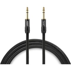 Warm Audio Prem-TRS-10′ Premier Series TRS to TRS Cable – 10-foot, Black/Gold