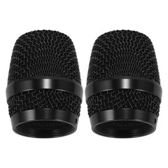 2 Pcs Microphone Mesh Hood Wireless Grill Metal Replacement Grille Head
