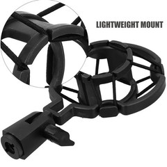 1pc Condenser Microphone Shock Mount Recording Mic Holder Black – NEW***********