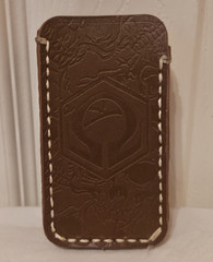 Authentic HEXOHM LEATHER SLEEVE FOR 3.0 FOR O-FRAME Dark Brown Skull Design NEW