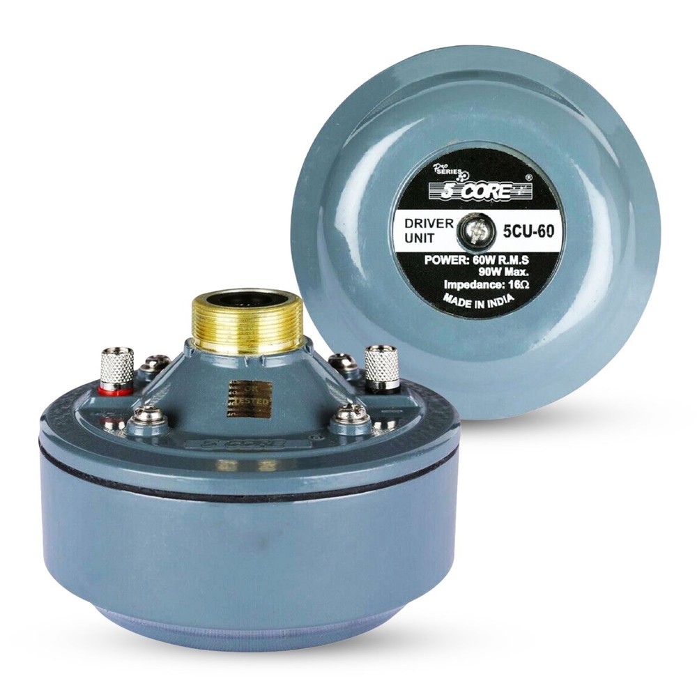 5 Core Compression Driver 2″ Horn Tweeter 600W Titanium Diaphragm 16 Ohms