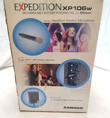 Samson Expedition XP106 Portable System Bluetooth PA Wireless Microphone 100W