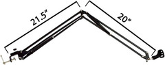 ChromaCast 38″ Adjustable Boom Mic Suspension Scissors Desk Microphone Stand