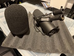 Shure SM7B Dynamic Vocal Microphone with Both Windscreens – XLR Studio Mic –