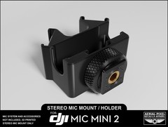 DJI Mic Mini 2 Stereo Mic Cold Shoe Mount Adapter and Holder with Tripod Thread