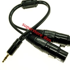 New 1/8″ 3.5mm male Stereo TRS Audio to Dual 2 Female 3 pin XLR cable
